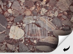 Крупноформатные панели Дюрамика с поверхностью из полудрагоценного камня Red Multi