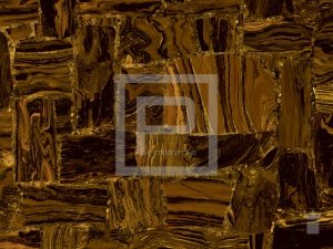 Крупноформатные панели Дюрамика с поверхностью из полудрагоценного камня Tiger Iron Retro
