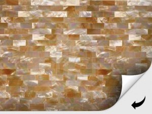 Крупноформатные панели Дюрамика с поверхностью из ценного перламутра Mother Of Pearl Gold