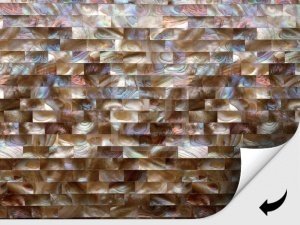 Крупноформатные панели Дюрамика с поверхностью из ценного опала Opal Rainbow