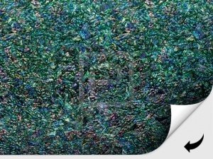 Крупноформатные панели Дюрамика с поверхностью из ценной раковины абалона (моллюски морских ушек) Abalone Green